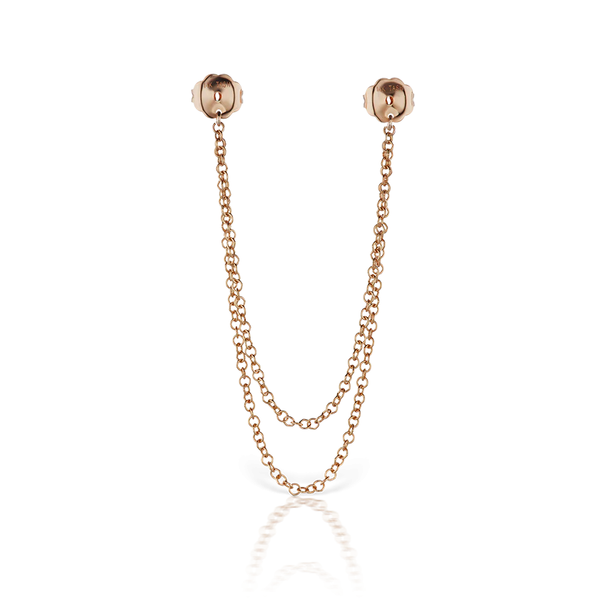 Connecting Double Chain Stud Earring Backs - Image 4