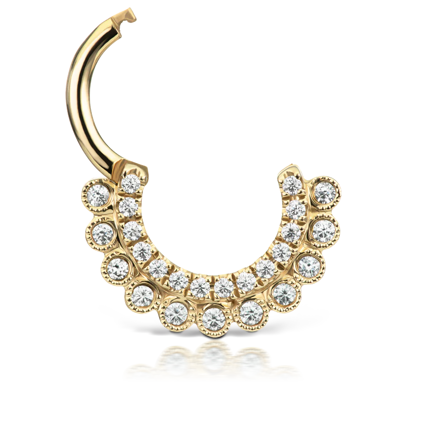 Cubic Zirconia Apsara Hoop Earring - Image 13