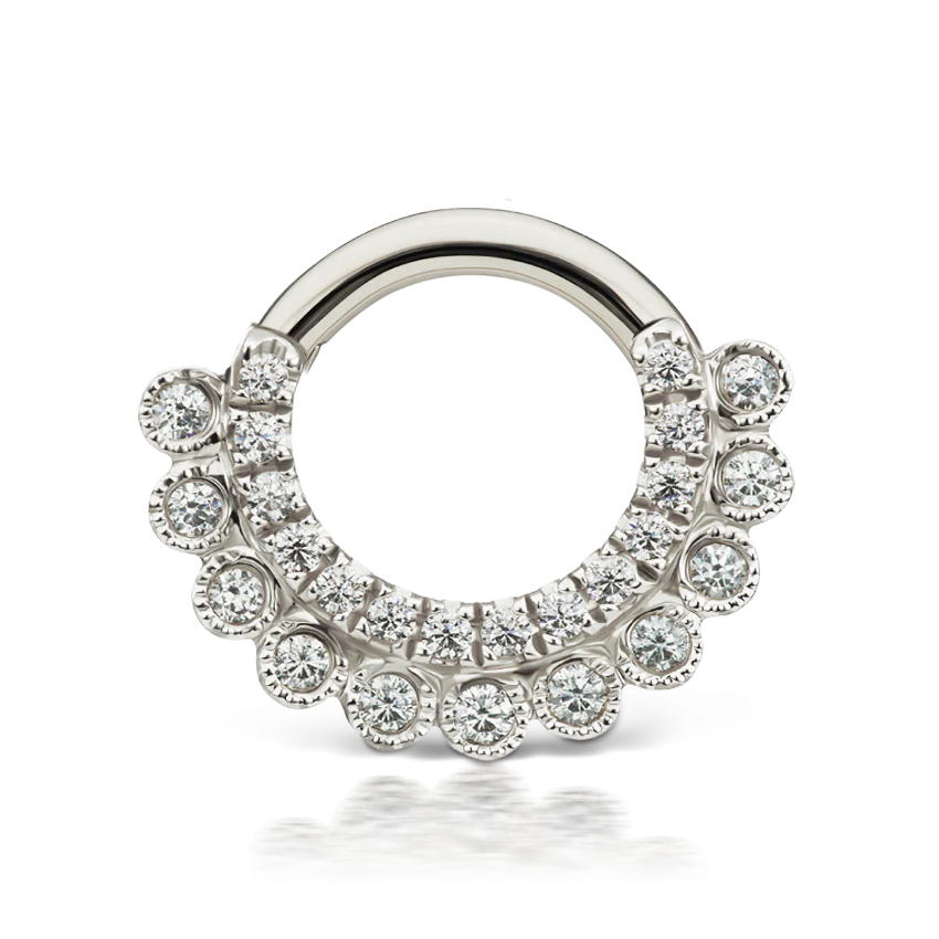 Cubic Zirconia Apsara Hoop Earring - Image 3
