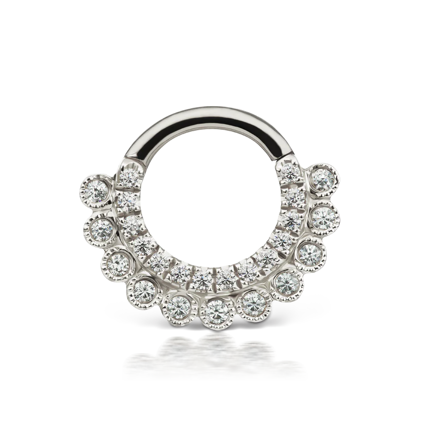 Cubic Zirconia Apsara Hoop Earring - Image 4