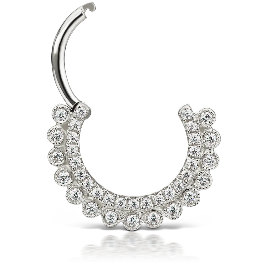 Cubic Zirconia Apsara Hoop Earring - Image 9