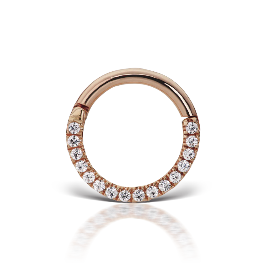 Cubic Zirconia Horizontal Eternity Hoop Earring - Image 32