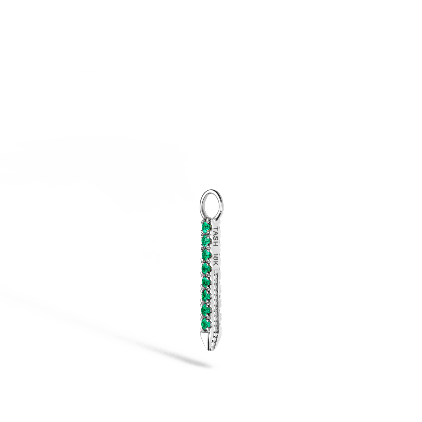 Diamond and Emerald Eternity Bar Charm - Image 8