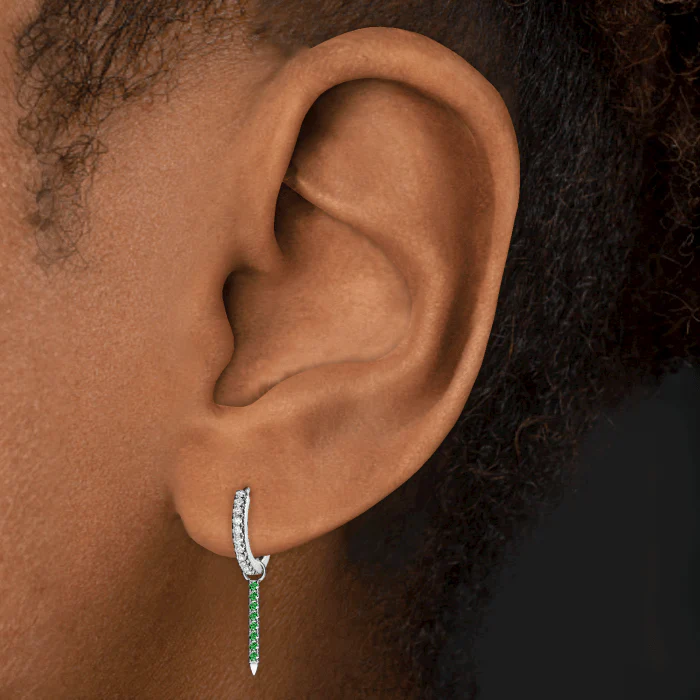 Diamond and Emerald Eternity Bar Charm - Image 9
