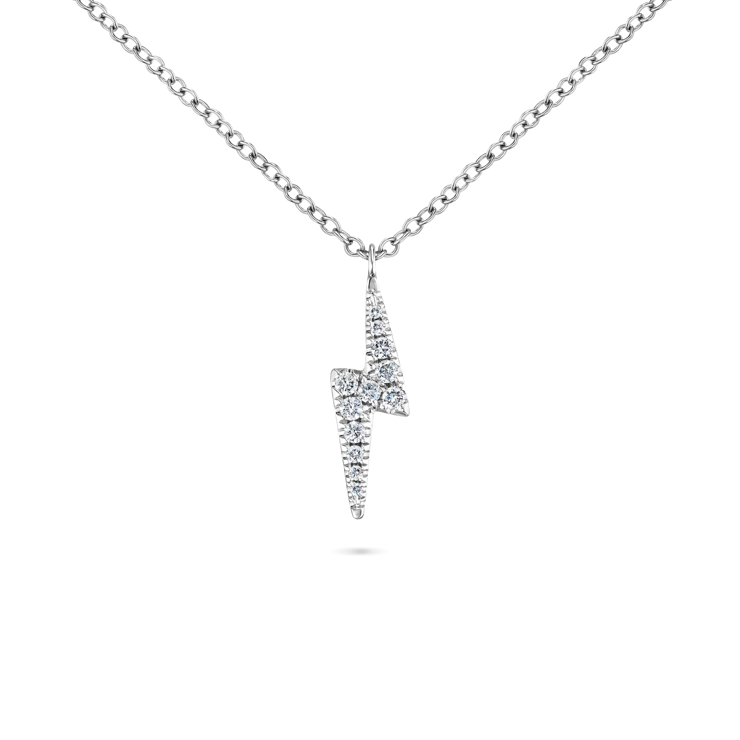 Diamond and Sapphire Lightning Bolt Necklace - Image 10