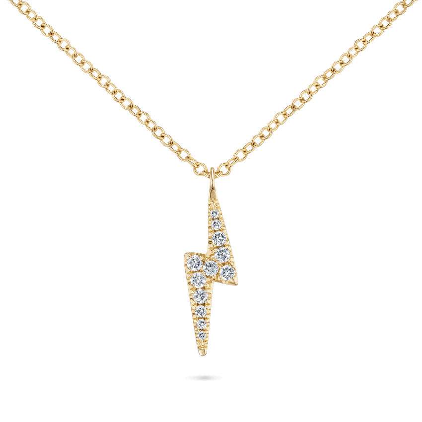 Diamond and Sapphire Lightning Bolt Necklace - Image 8