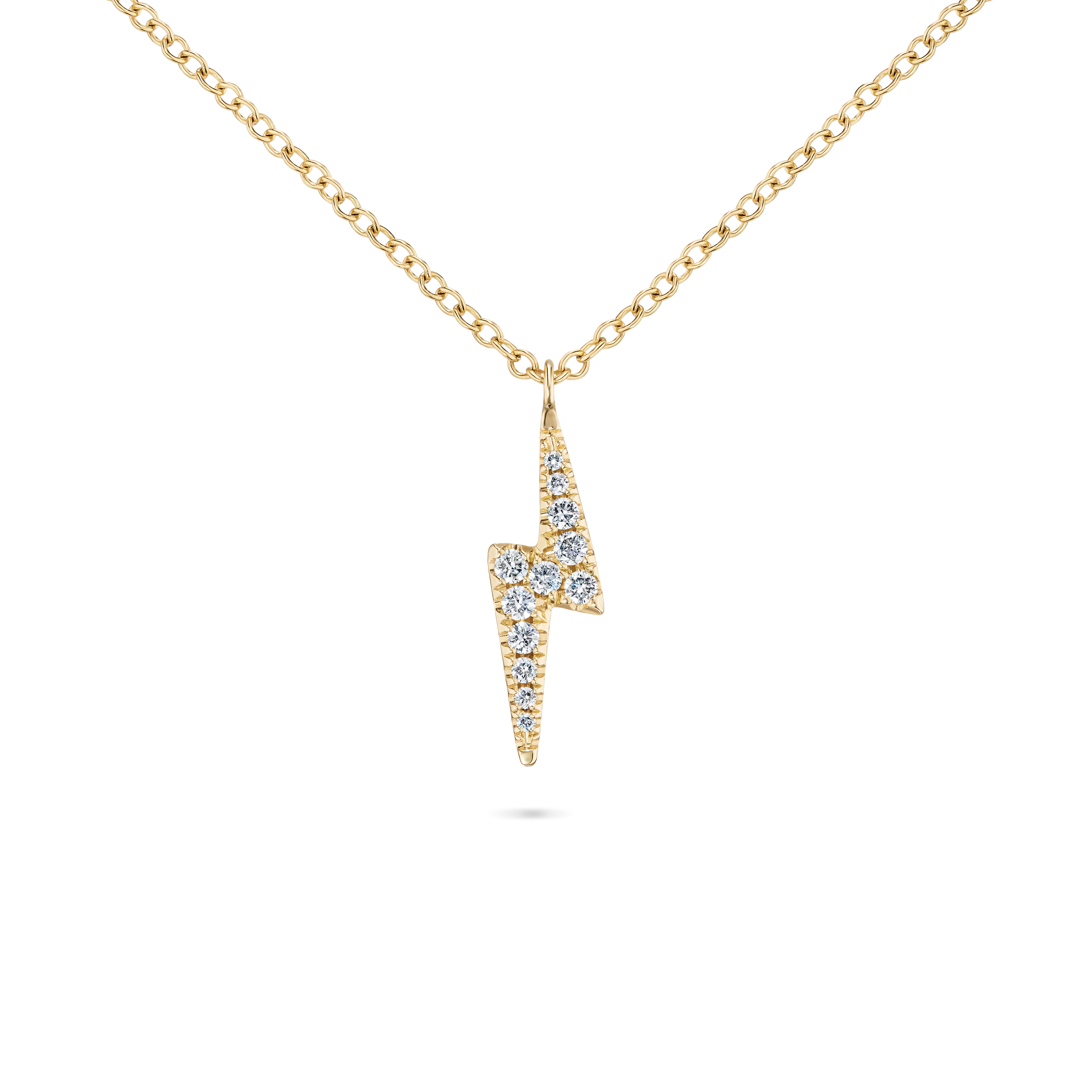 Diamond and Sapphire Lightning Bolt Necklace - Image 9
