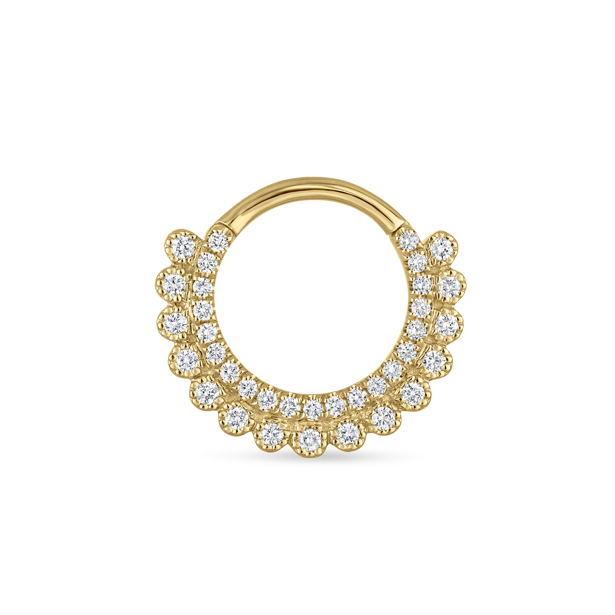 Diamond Apsara Hoop Earring - Image 32