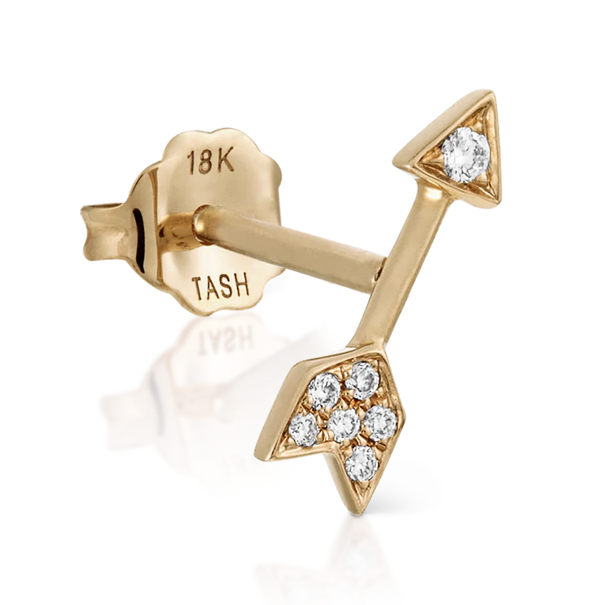 Diamond Arrow Stud Earring - Image 5