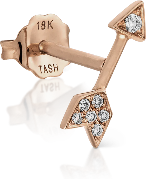 Diamond Arrow Stud Earring - Image 9