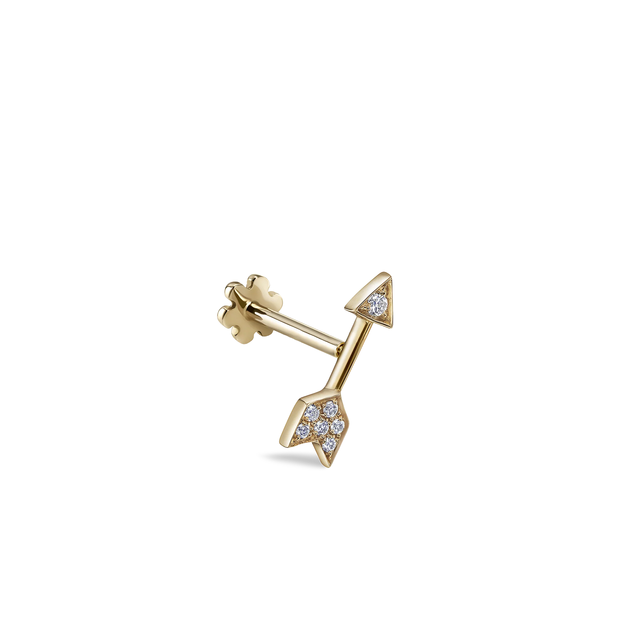 Diamond Arrow Threaded Stud Earring - Image 13