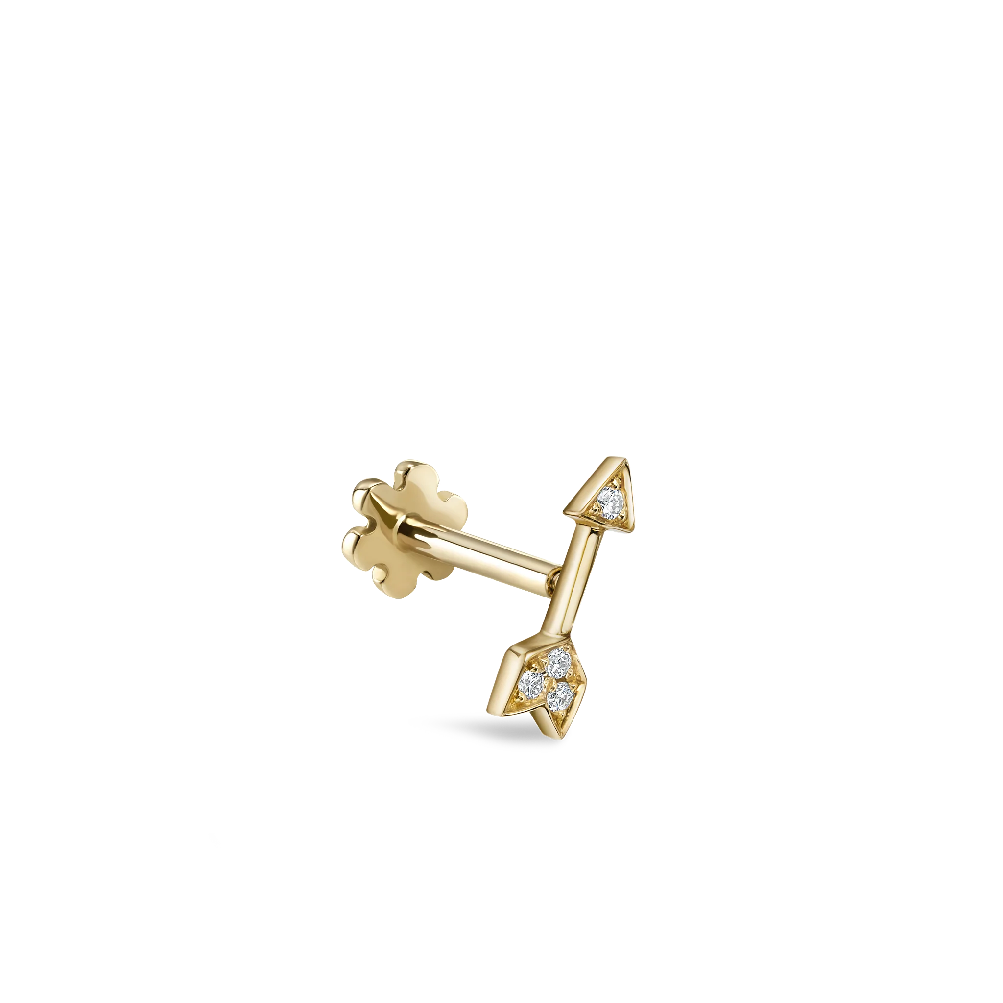 Diamond Arrow Threaded Stud Earring - Image 18