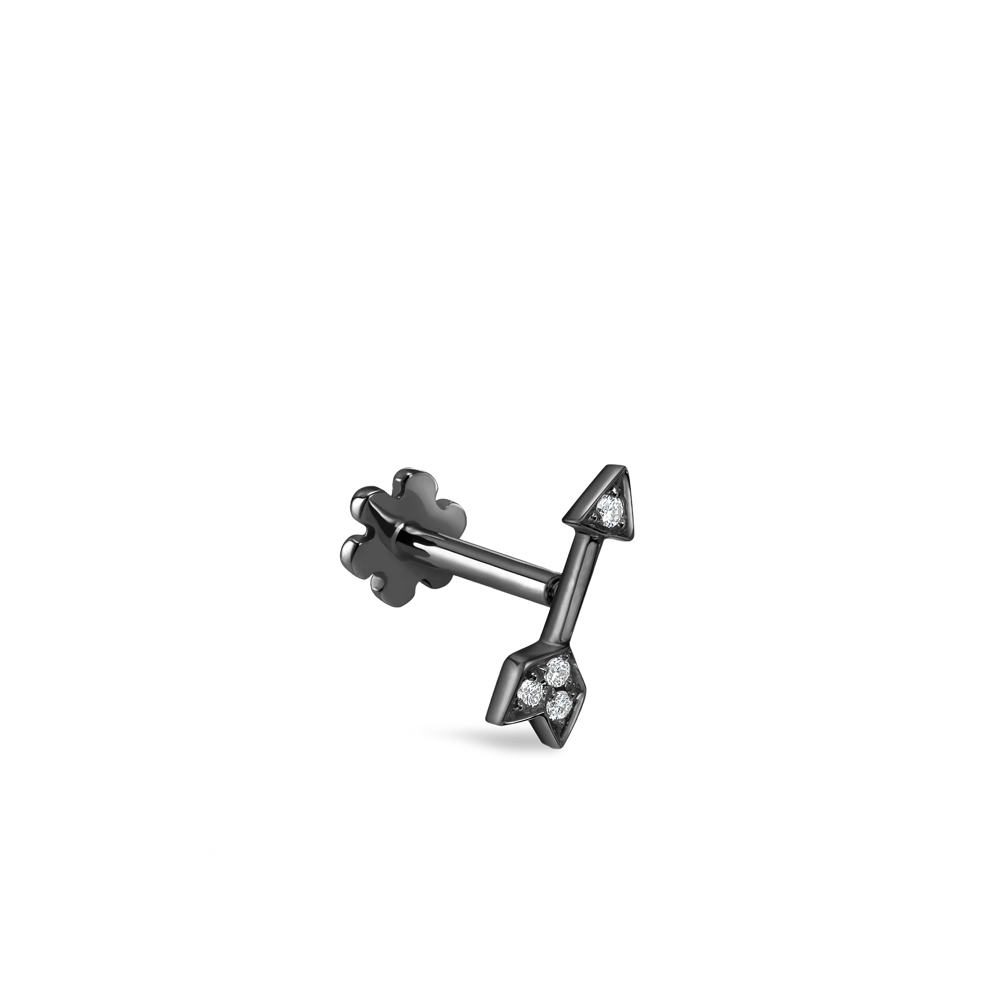 Diamond Arrow Threaded Stud Earring - Image 20