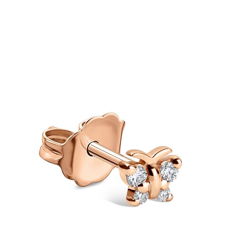 Diamond Butterfly Stud Earring - Image 10