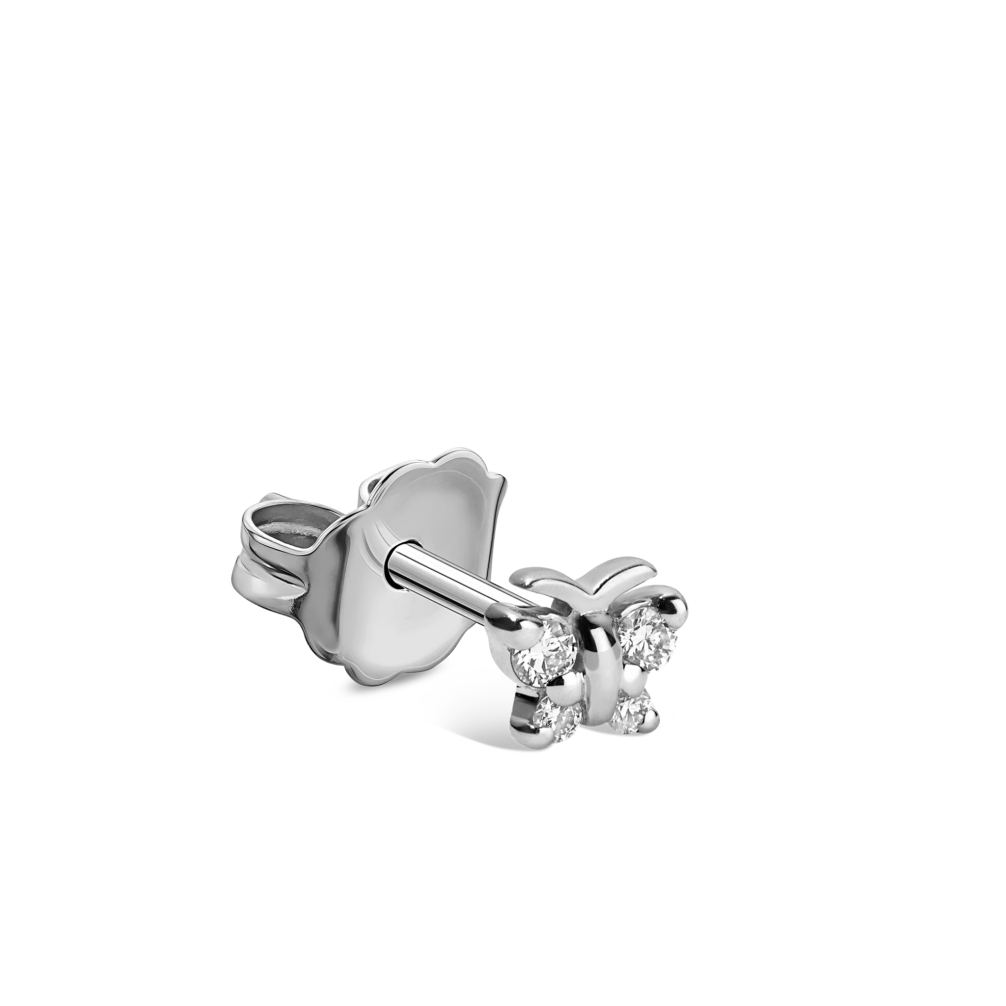 Diamond Butterfly Stud Earring - Image 15