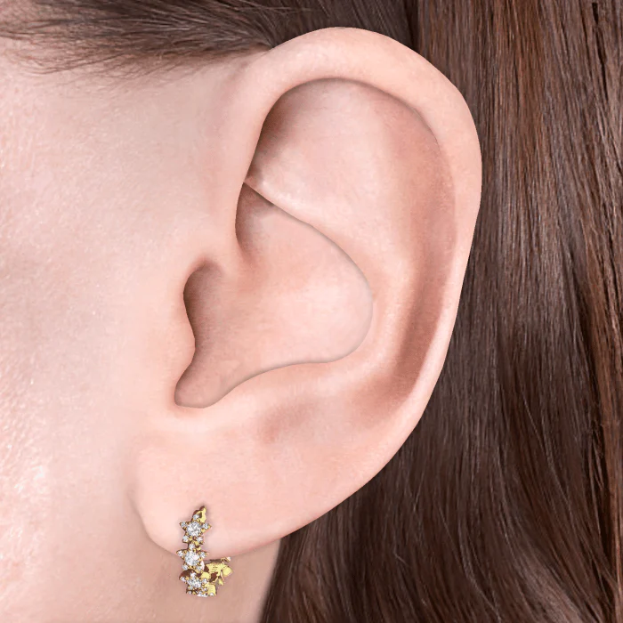 Diamond Constellation Eternity Hoop Earring - Image 11