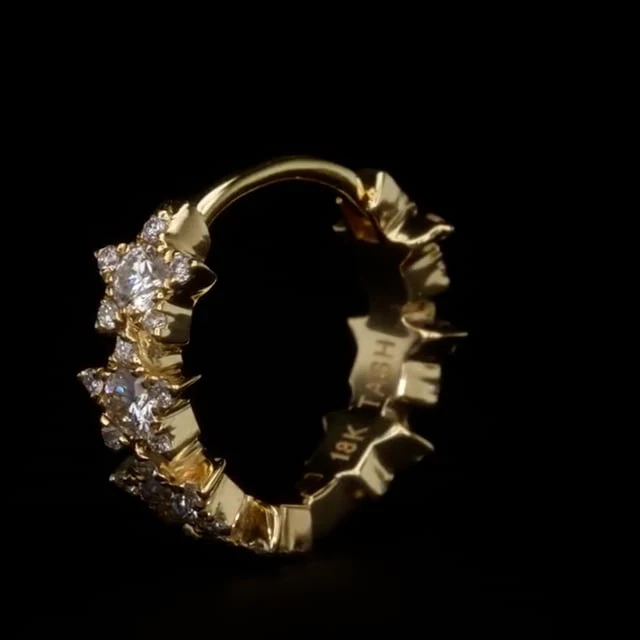 Diamond Constellation Eternity Hoop Earring - Image 7