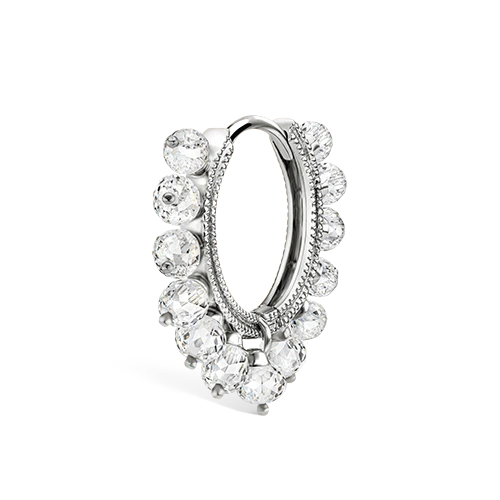 Diamond Coronet Hoop Earring - Image 10