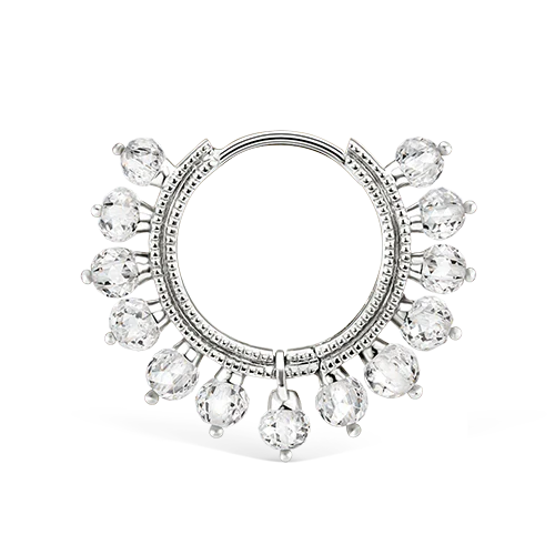 Diamond Coronet Hoop Earring - Image 11