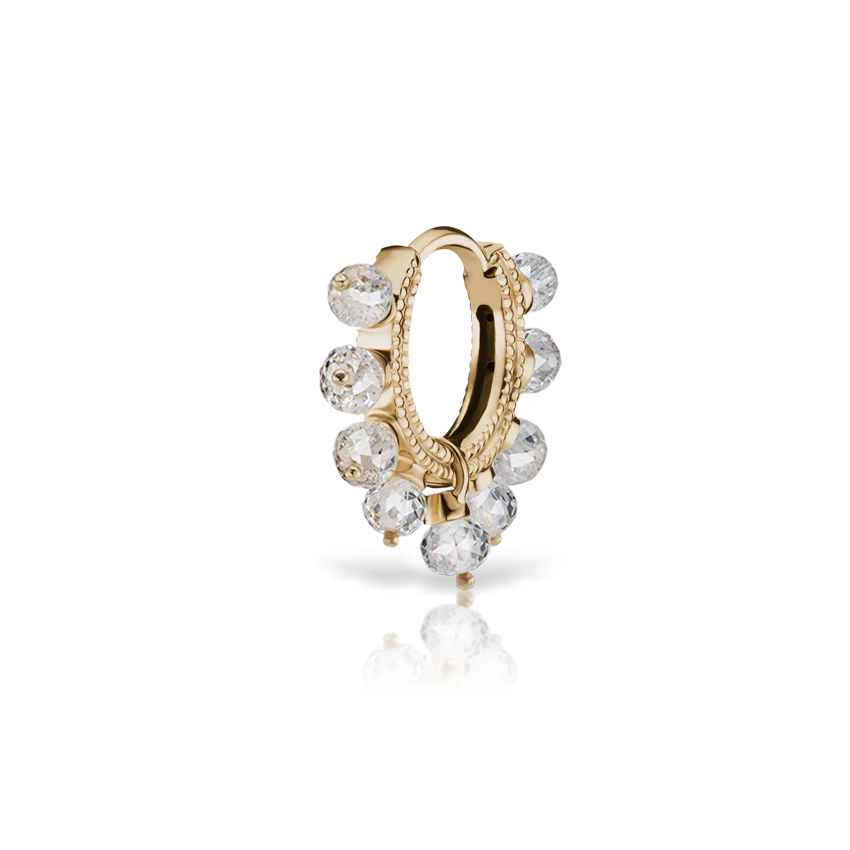Diamond Coronet Hoop Earring - Image 12