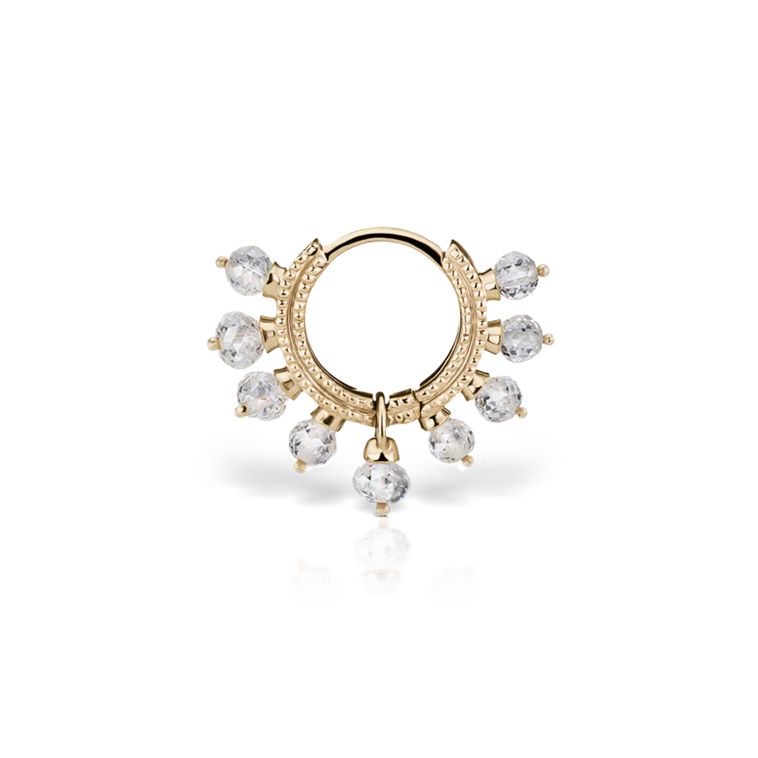 Diamond Coronet Hoop Earring - Image 13