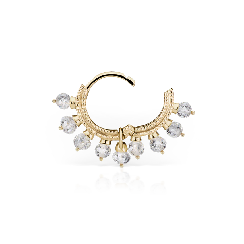 Diamond Coronet Hoop Earring - Image 14