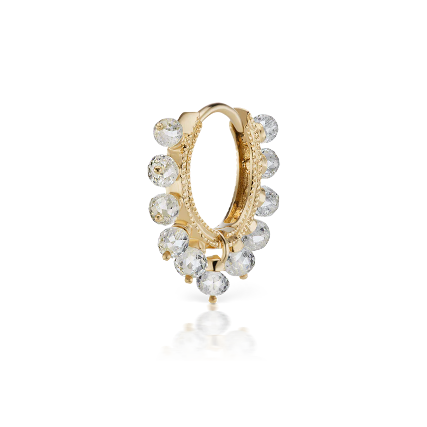 Diamond Coronet Hoop Earring - Image 16