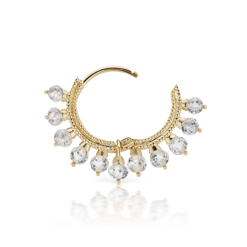 Diamond Coronet Hoop Earring - Image 17