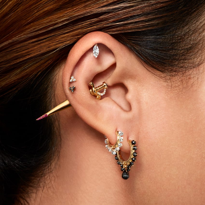Diamond Coronet Hoop Earring - Image 25