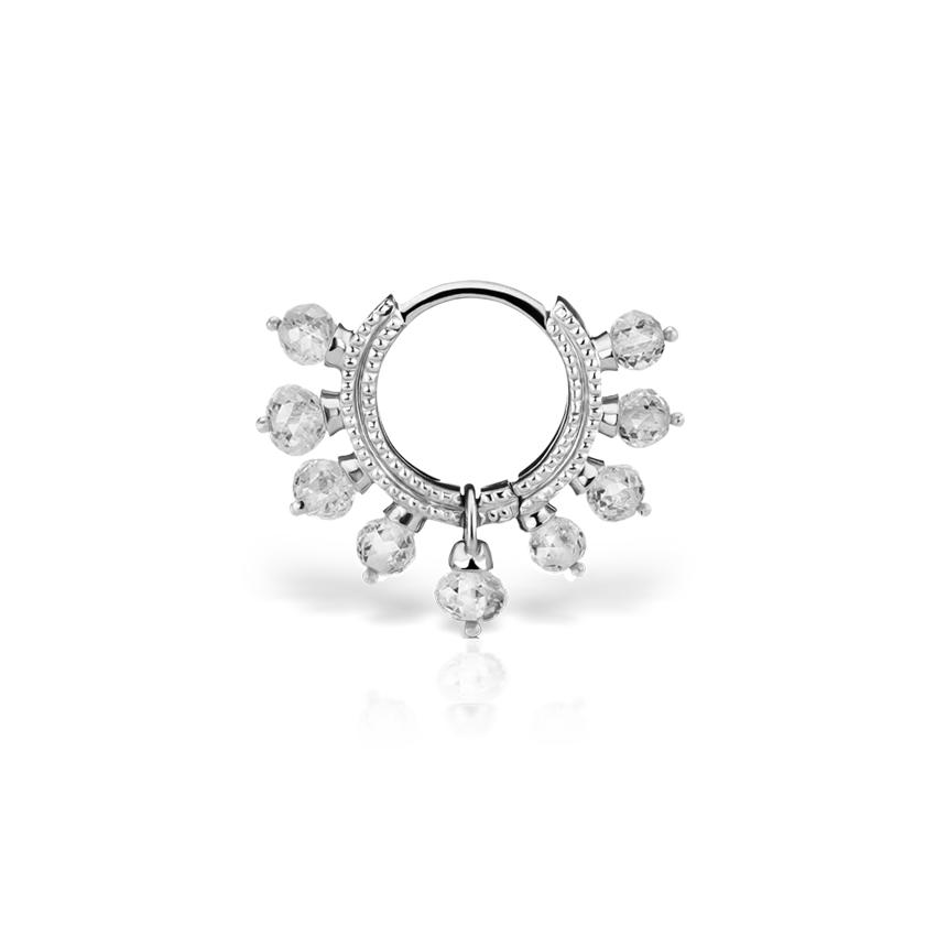 Diamond Coronet Hoop Earring - Image 3