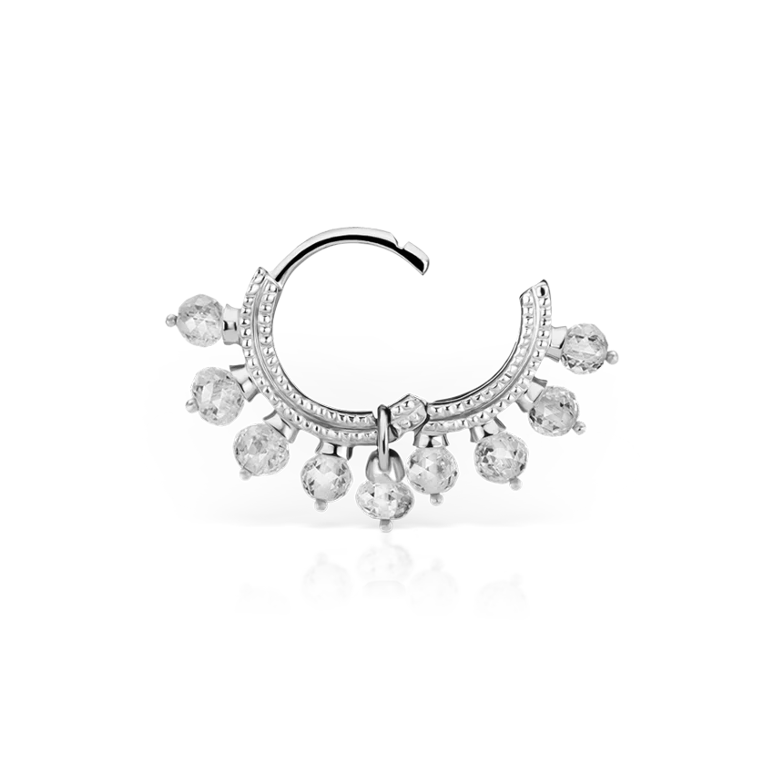 Diamond Coronet Hoop Earring - Image 4