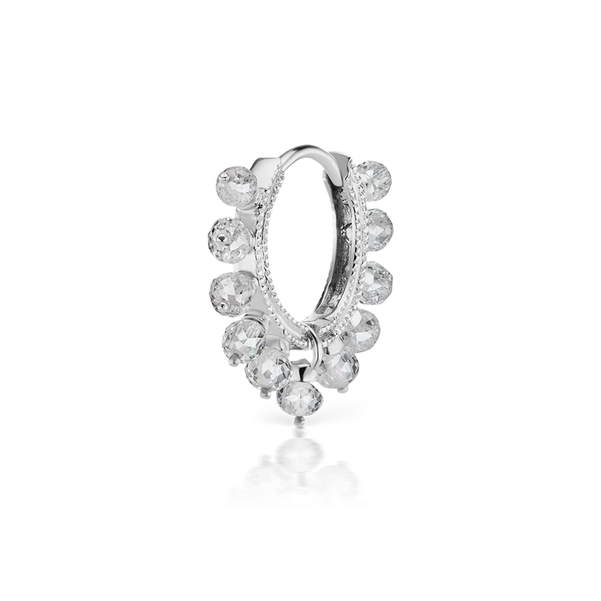 Diamond Coronet Hoop Earring - Image 6