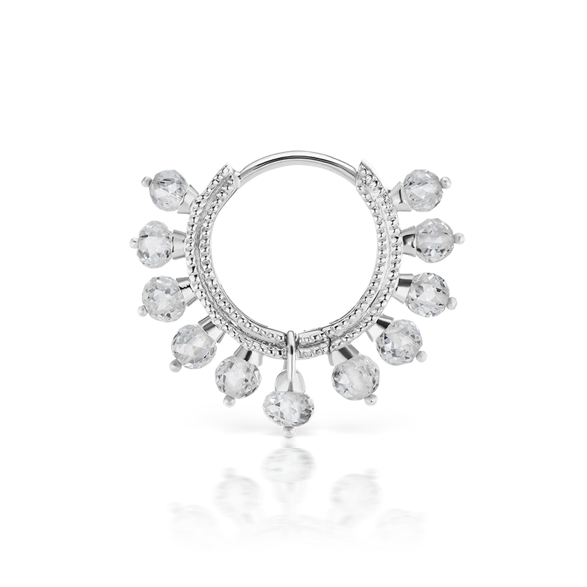 Diamond Coronet Hoop Earring - Image 7