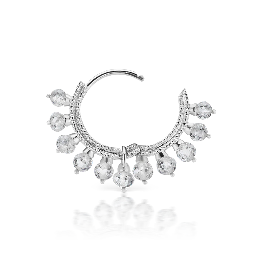 Diamond Coronet Hoop Earring - Image 8