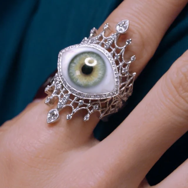 Diamond Crown Eye Finger Ring - Image 103