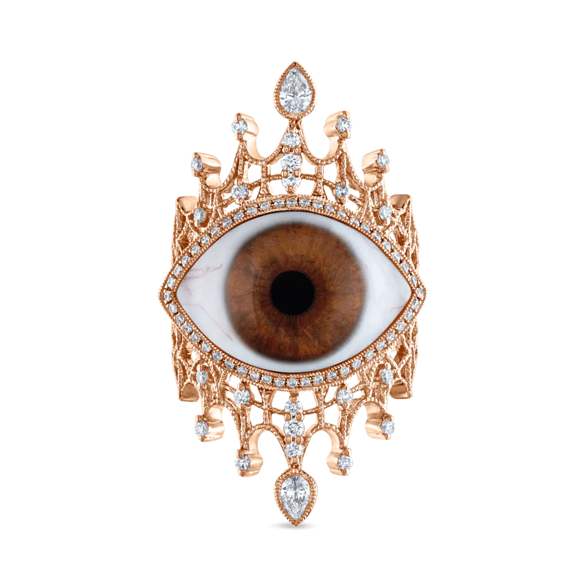 Diamond Crown Eye Finger Ring - Image 104