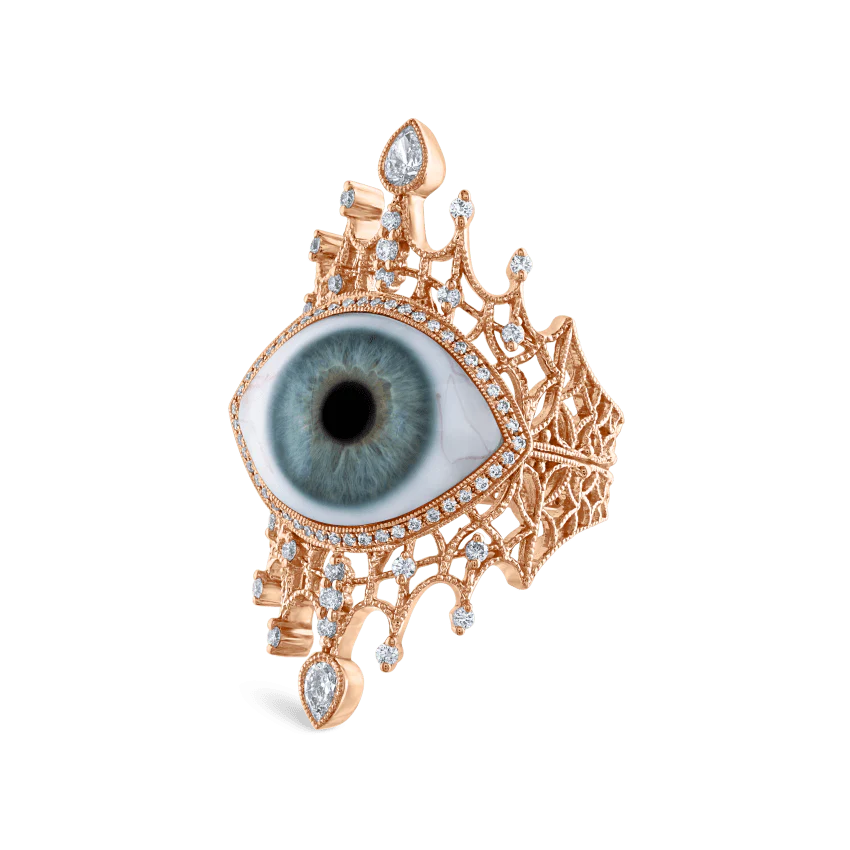 Diamond Crown Eye Finger Ring - Image 117