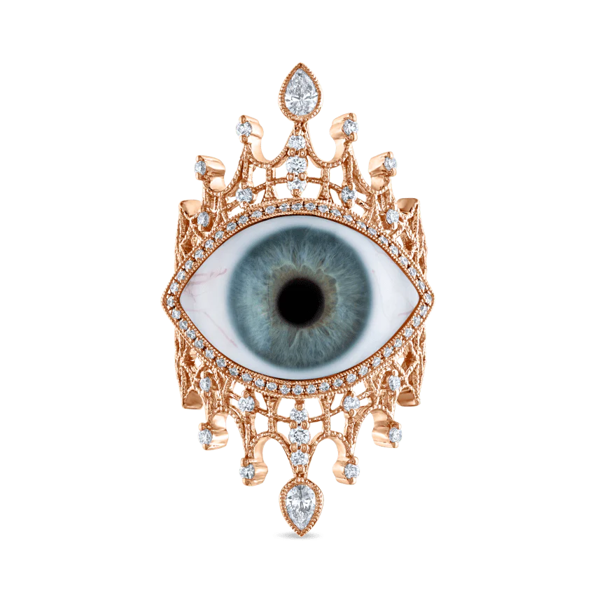 Diamond Crown Eye Finger Ring - Image 118