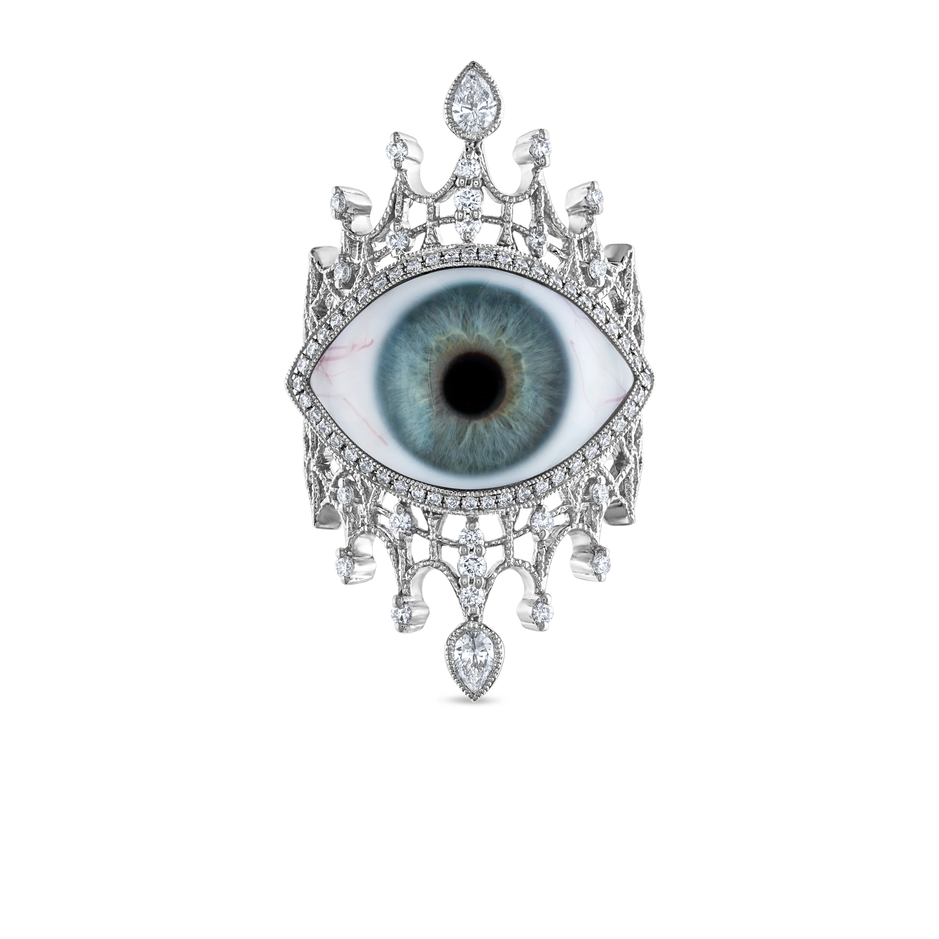Diamond Crown Eye Finger Ring - Image 124