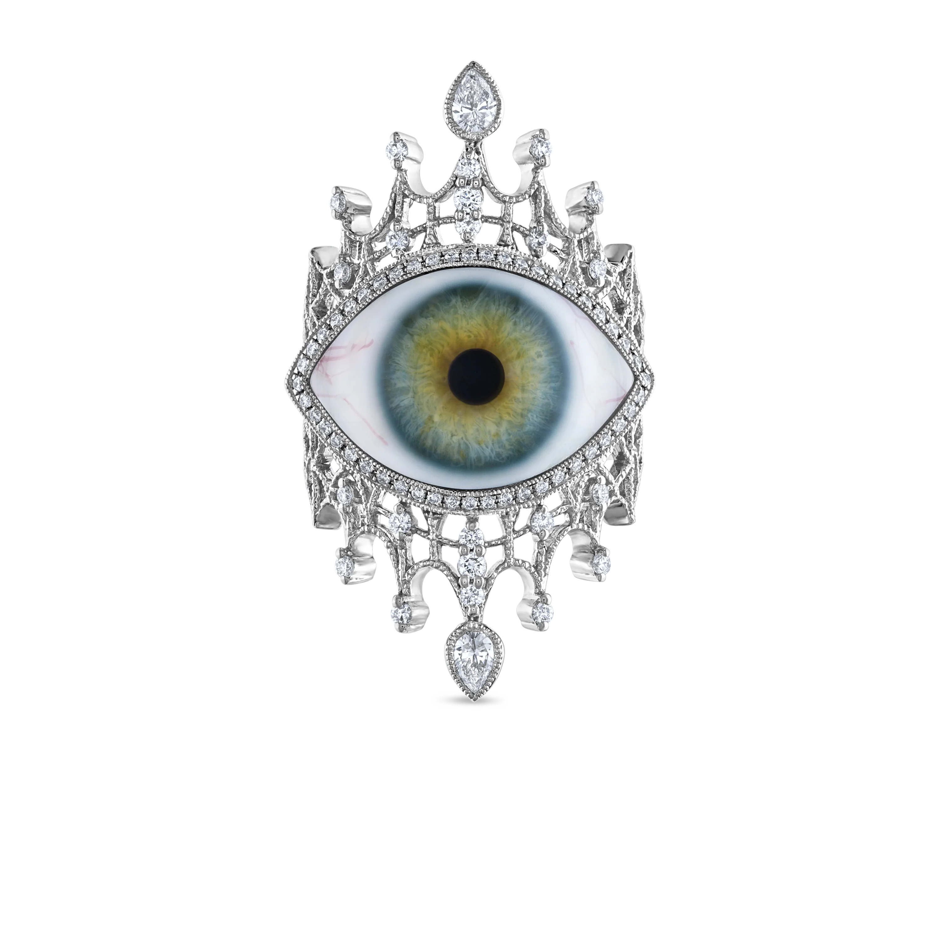 Diamond Crown Eye Finger Ring - Image 126