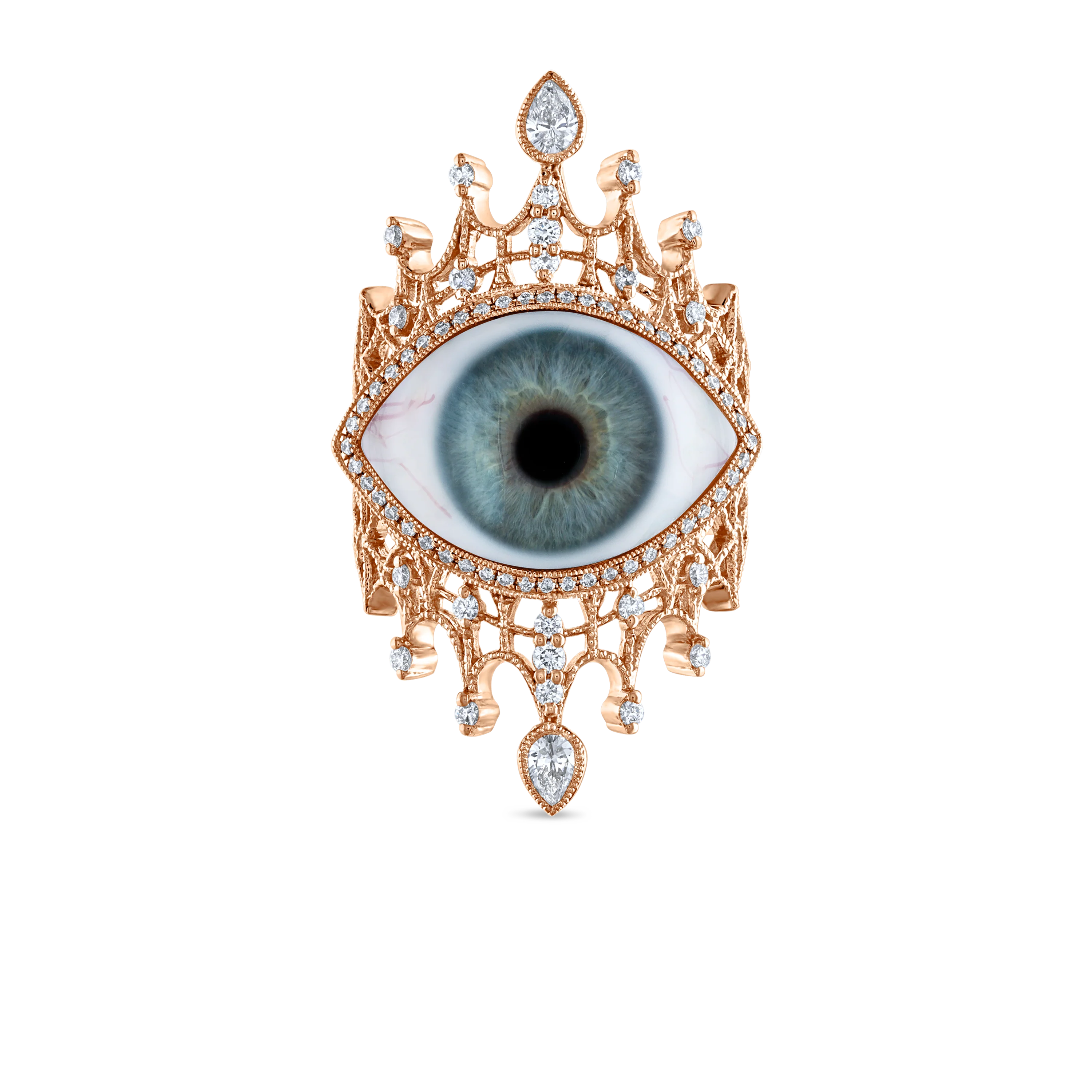 Diamond Crown Eye Finger Ring - Image 127