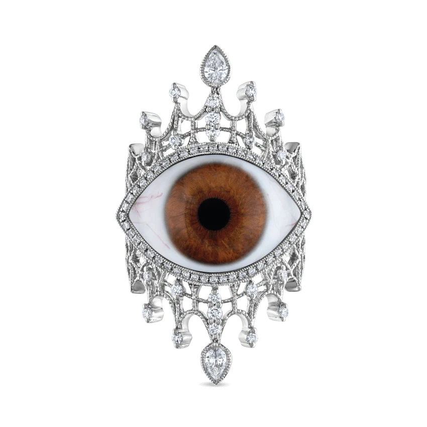 Diamond Crown Eye Finger Ring - Image 33