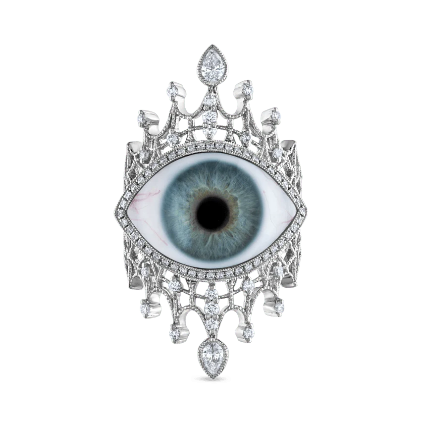 Diamond Crown Eye Finger Ring - Image 45