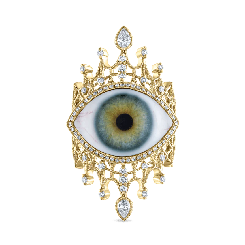 Diamond Crown Eye Finger Ring - Image 48