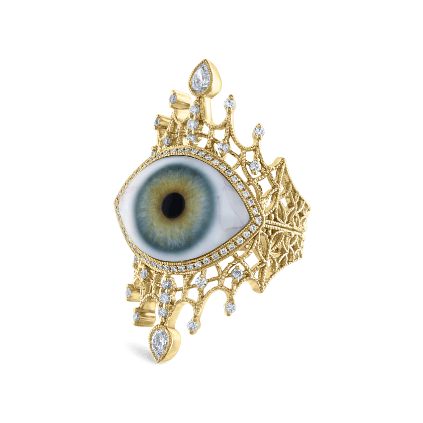 Diamond Crown Eye Finger Ring - Image 51