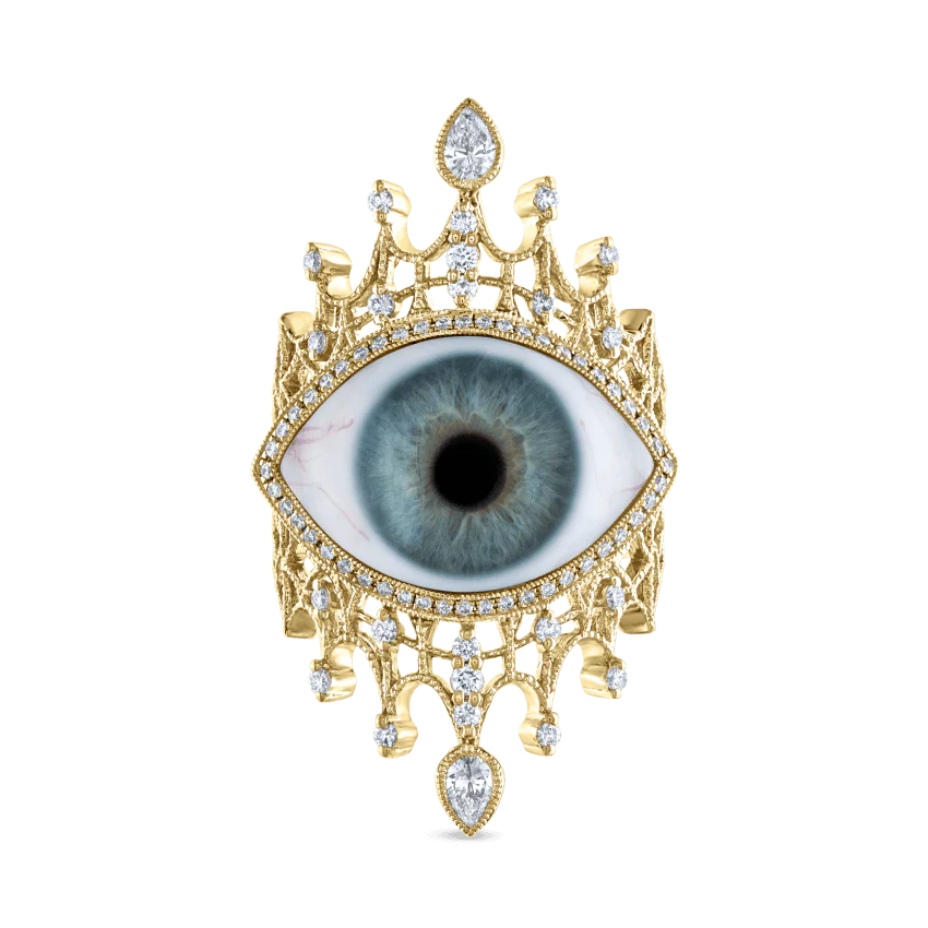 Diamond Crown Eye Finger Ring - Image 59