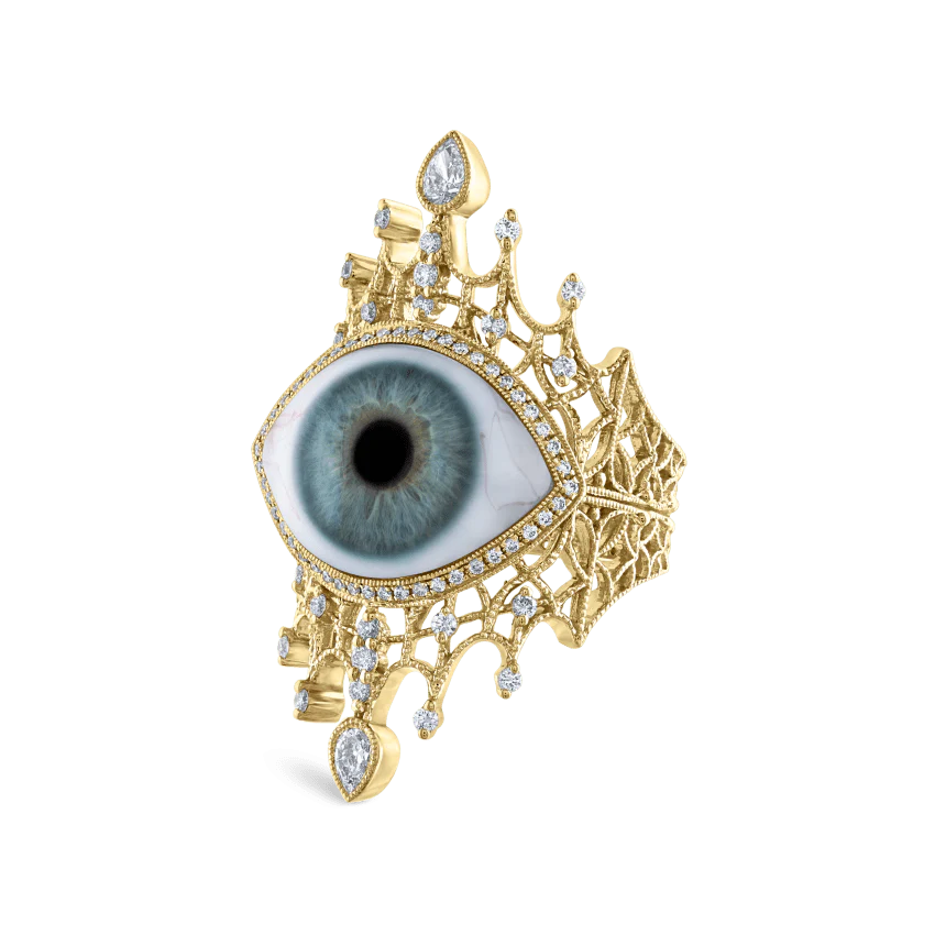 Diamond Crown Eye Finger Ring - Image 60