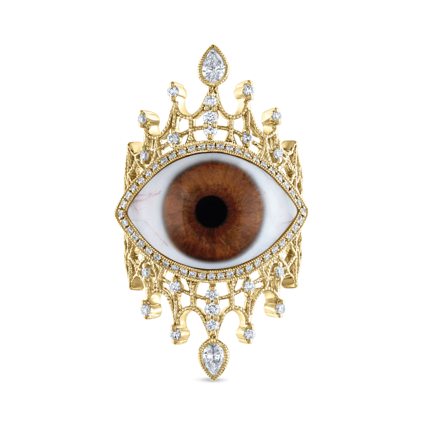 Diamond Crown Eye Finger Ring - Image 89