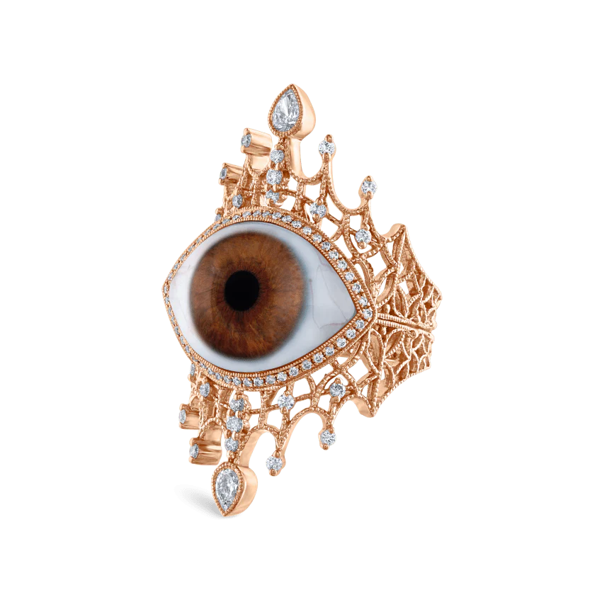 Diamond Crown Eye Finger Ring - Image 99