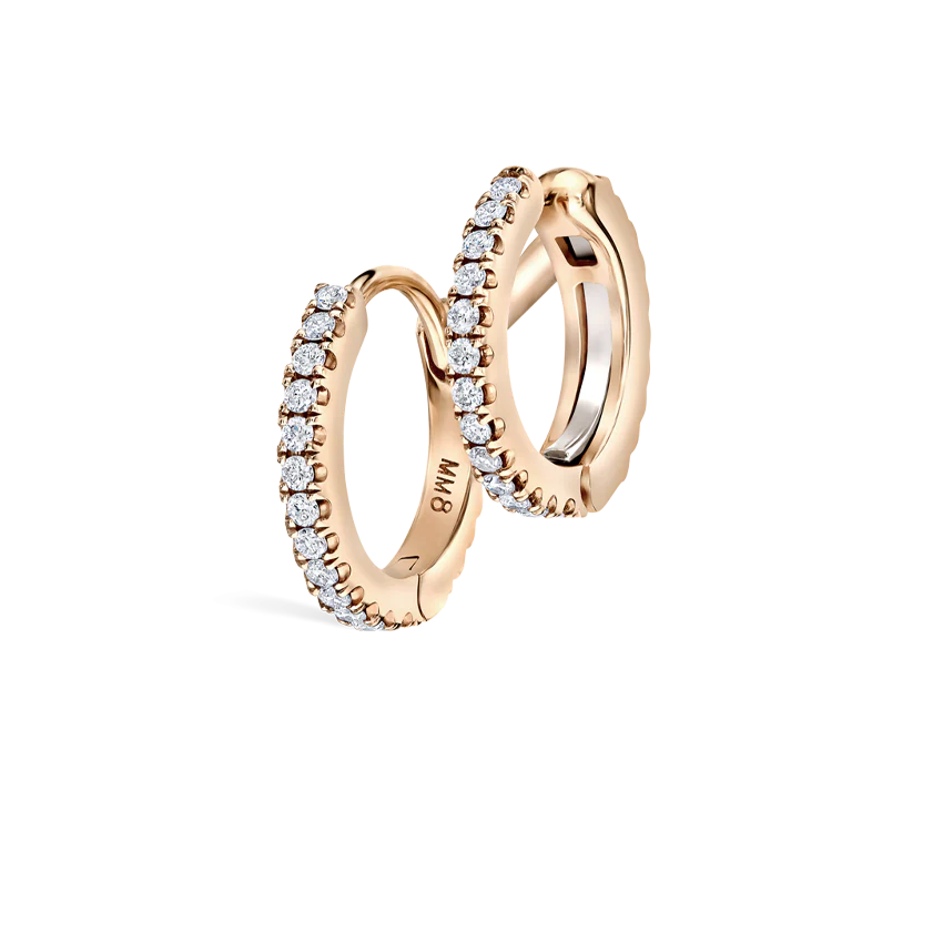 Diamond Double Linked Eternity Hoop Earring and Cuff - Image 22